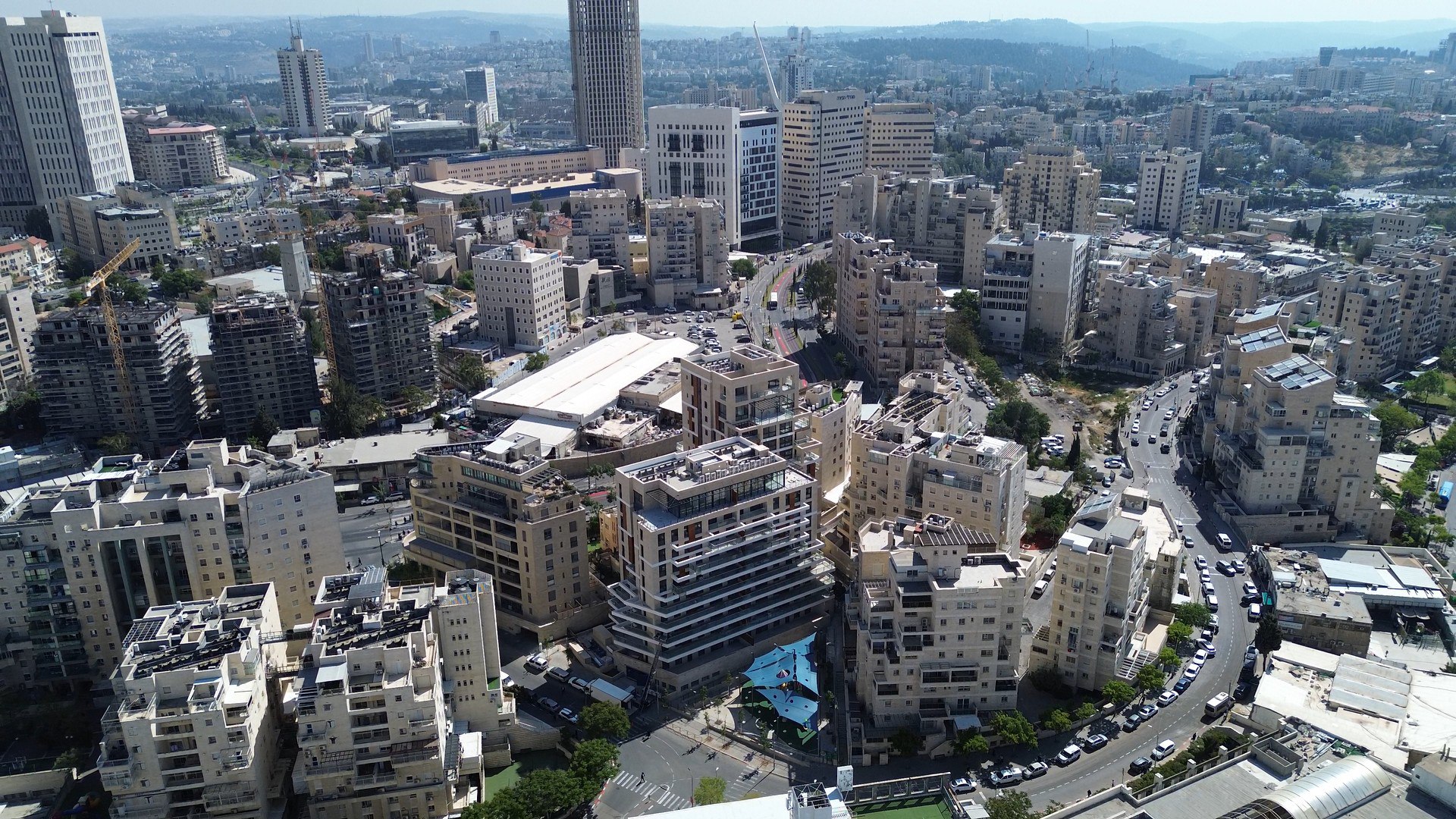 נוף אווירי של ירושלים